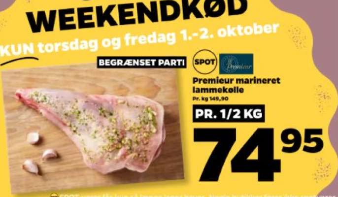 Premieur marineret lammekølle