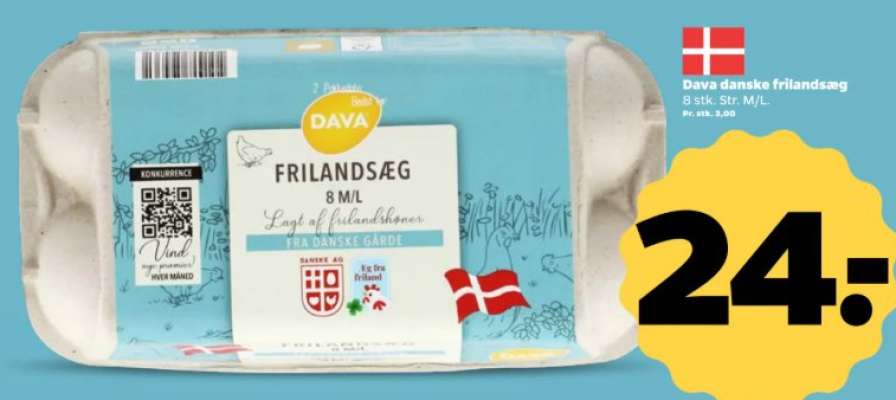 Dava danske frilandsæg