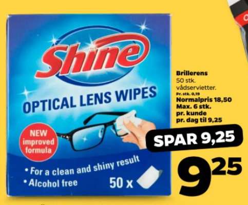 Shine Optical Lens Wipes