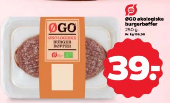ØGO økologiske burgerbøffer