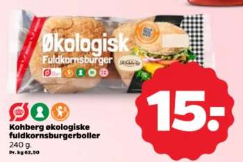 Kohberg økologiske fuldkornsburgerboller