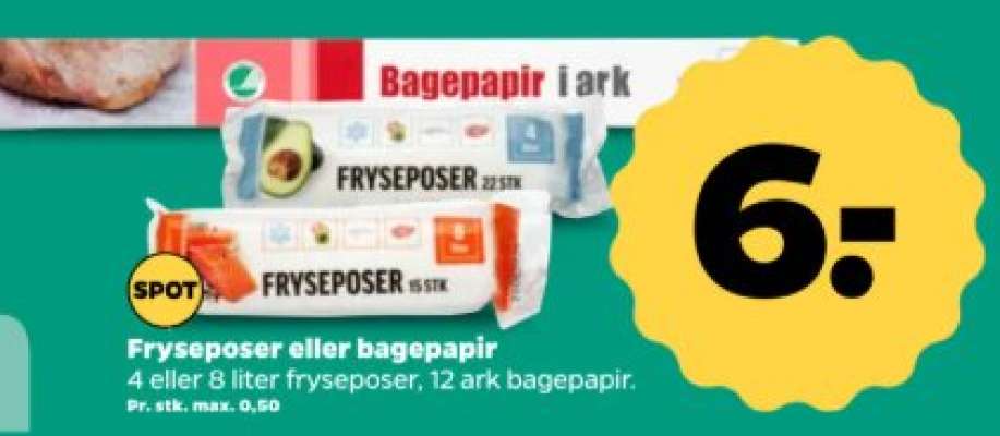 Fryseposer eller bagepapir