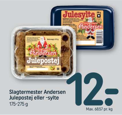 Slagtermester Andersen Julepostej eller -sylte