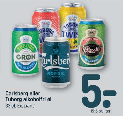 Carlsberg eller Tuborg alkoholfri øl