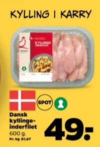 Dansk kyllingeinderfilet
