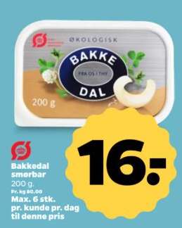 Bakkedal smørbar