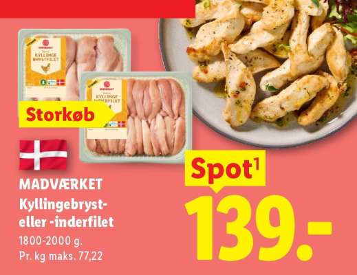 MADVÆRKET Kyllingebryst- eller -inderfilet