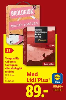 Tempranillo Cabernet Sauvignon eller økologisk rosévin