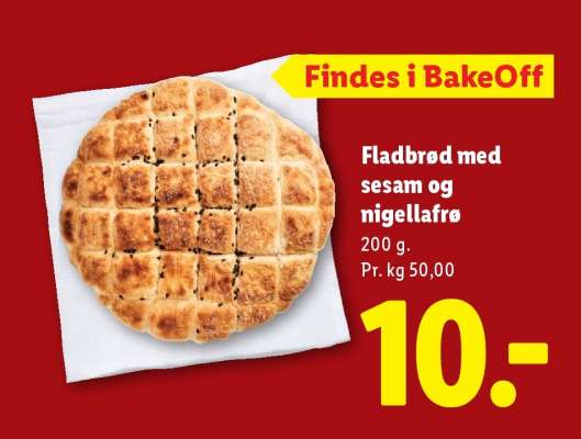 Fladbrød med sesam og nigellafrø