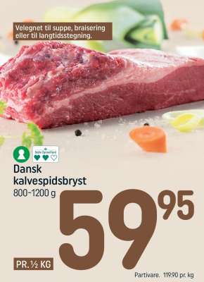 Dansk kalvespidsbryst