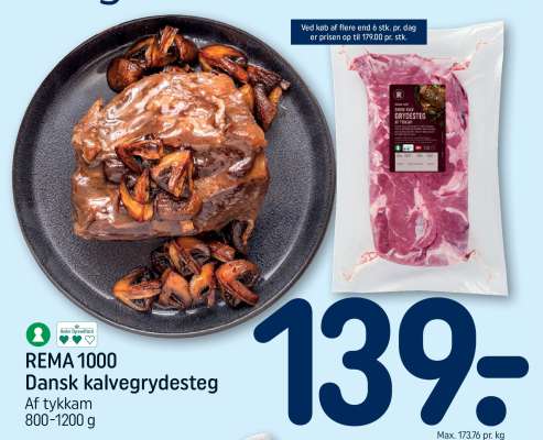 REMA 1000 Dansk kalvegrydesteg