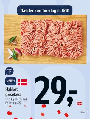Hakket grisekød
