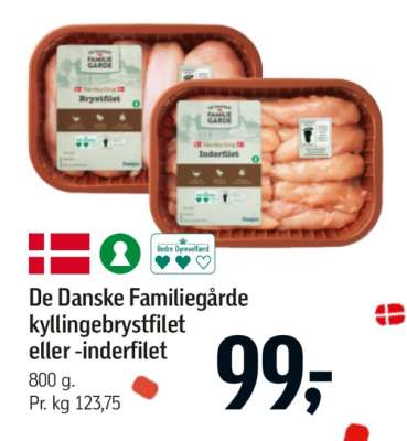 De Danske Familiegårde kyllingebrystfilet eller -inderfilet