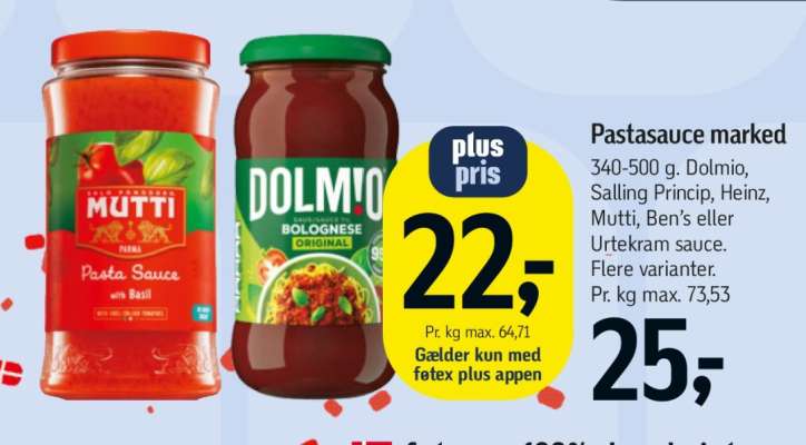 Pastasauce marked