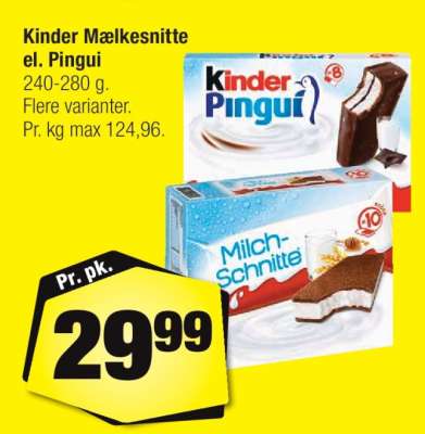 Kinder Mælkesnitte el. Pingui