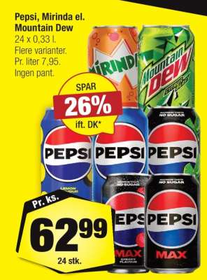 Pepsi, Mirinda el. Mountain Dew