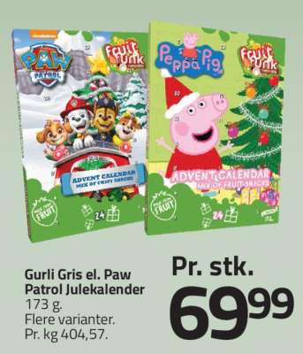 Gurli Gris el. Paw Patrol Julekalender