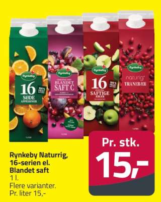 Rynkeby Naturrig, 16-serien el. Blandet saft