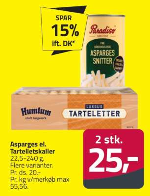 Asparges el. Tarteletskaller