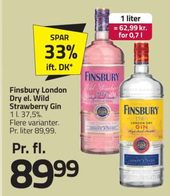 Finsbury London Dry el. Wild Strawberry Gin