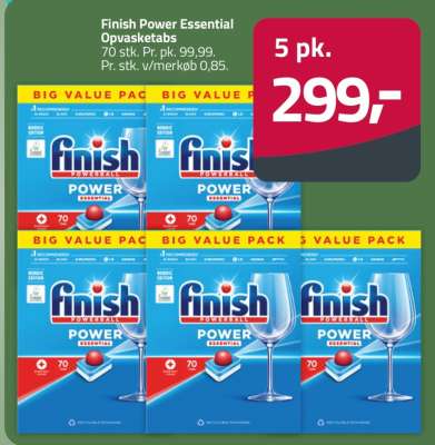 Finish Power Essential Opvasketabs