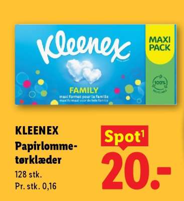 KLEENEX Papirlommetørklæder