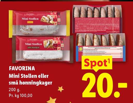FAVORINA Mini Stollen eller små honningkager