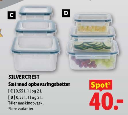 SILVERCREST Sæt med opbevaringsbøtter