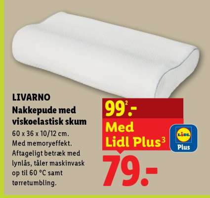 LIVARNO Nakke pude med viskoelastisk skum