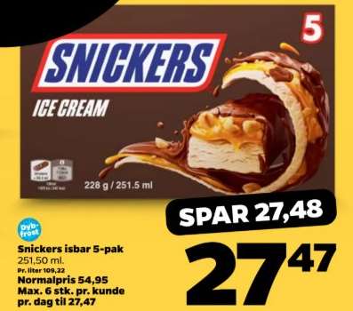 Snickers isbar 5-pak