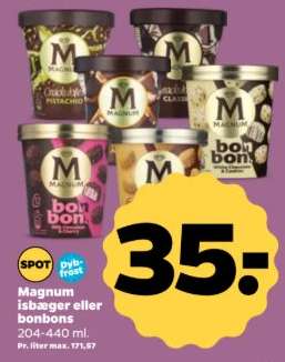 Magnum isbæger eller bonbons