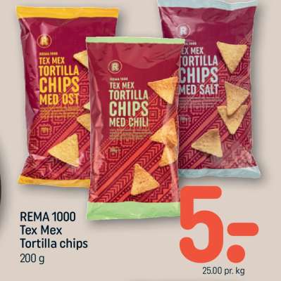 REMA 1000 Tex Mex Tortilla chips