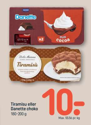 Tiramisu eller Danette choko