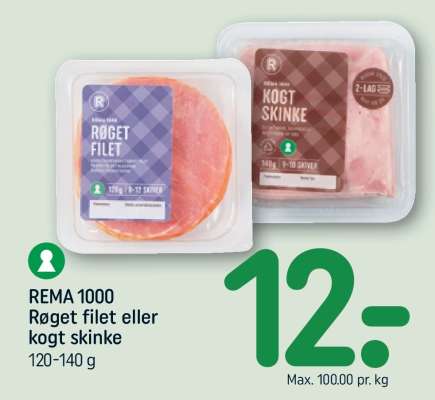 REMA 1000 Røget filet eller kogt skinke
