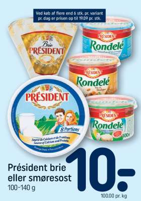 Président brie eller smøreost
