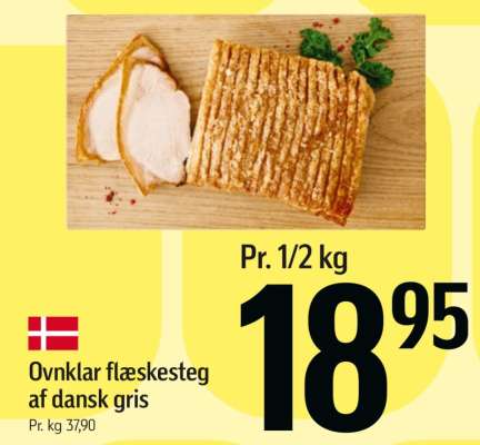 Ovnklar flæskesteg af dansk gris