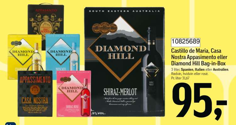Castillo de Maria, Casa Nostra Appassimento eller Diamond Hill Bag-in-Box