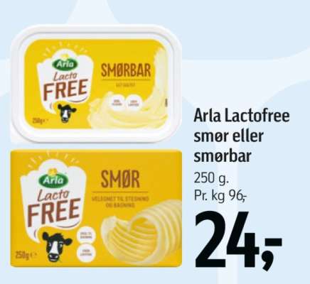Arla Lactofree smør eller smørbar