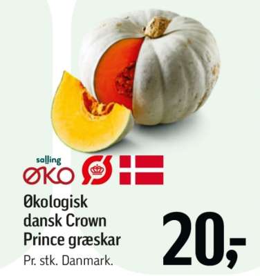 Økologisk dansk Crown Prince græskar