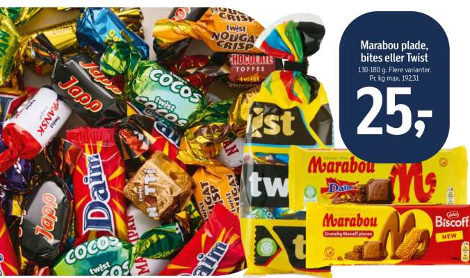Marabou plade, bites eller Twist