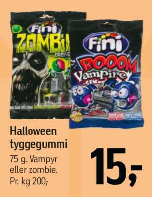 Halloween tyggegummi
