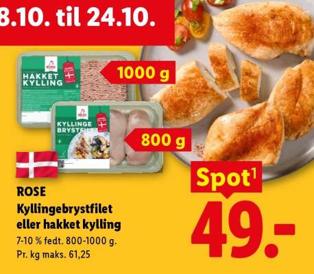 ROSE Kyllingebrystfilet eller hakket kylling