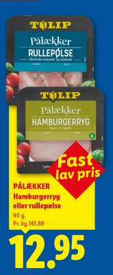 Pålægger Hamburgerryg eller rullepølse