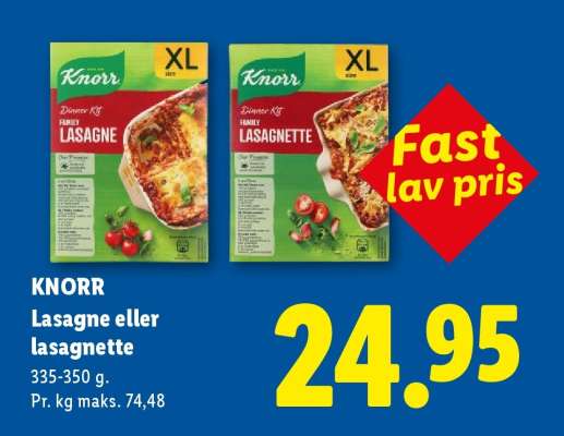 KNORR Lasagne eller lasagnette