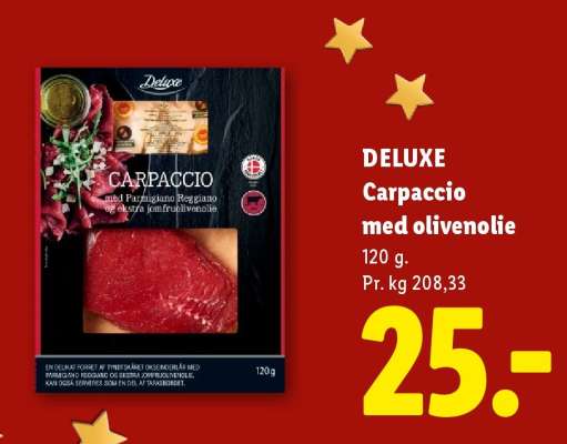 DELUXE Carpaccio med olivenolie