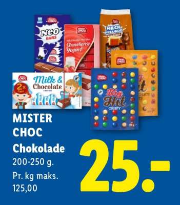 MISTER CHOC Chokolade