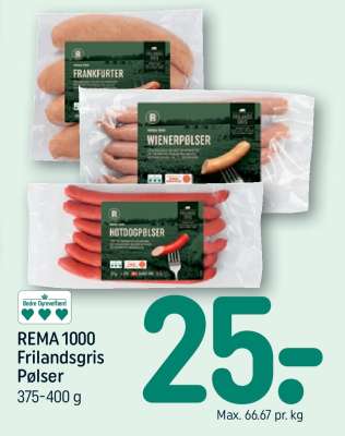 REMA 1000 Frilandsgris Pølser