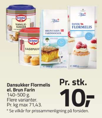 Dansukker Flormelis el. Brun Farin