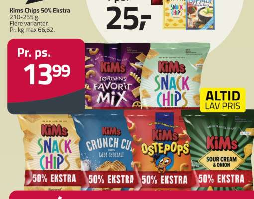Kims Chips 50% Ekstra