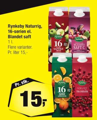 Rynkeby Naturrig, 16-serien el. Blandet saft